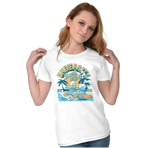 The Smurfs University Spring Break Women's T Shirt Ladies Tee Brisco Brands S