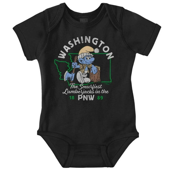 The Smurfs Washington WA Cartoon Romper Boys or Girls Infant Baby Brisco Brands 24M