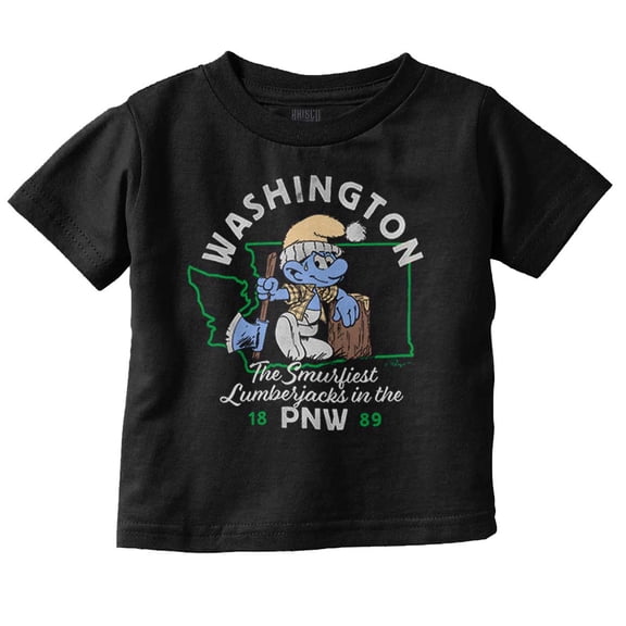 The Smurfs Washington WA Cartoon Toddler Boy Girl T Shirt Infant Toddler Brisco Brands 6M