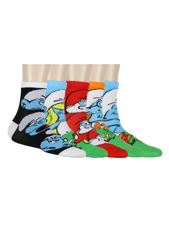 The Smurfs Women's Character Designs 5-Pack Ankle Socks