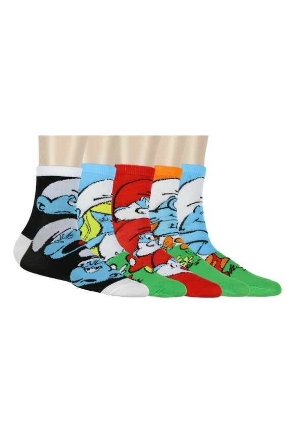 The Smurfs Women's Character Designs 5-Pack Ankle Socks