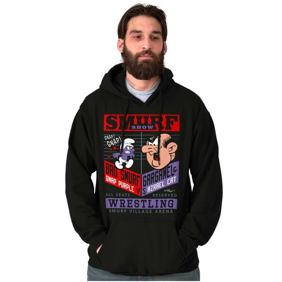 The Smurfs Wresting Show Poster Hoodie Sweatshirt Women Men Brisco Brands S