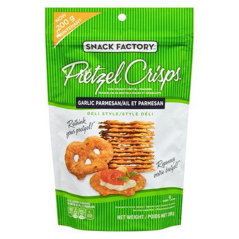 Snack Factory Garlic Parmesan Deli Style Pretzel Crisps, 200g/7 oz.