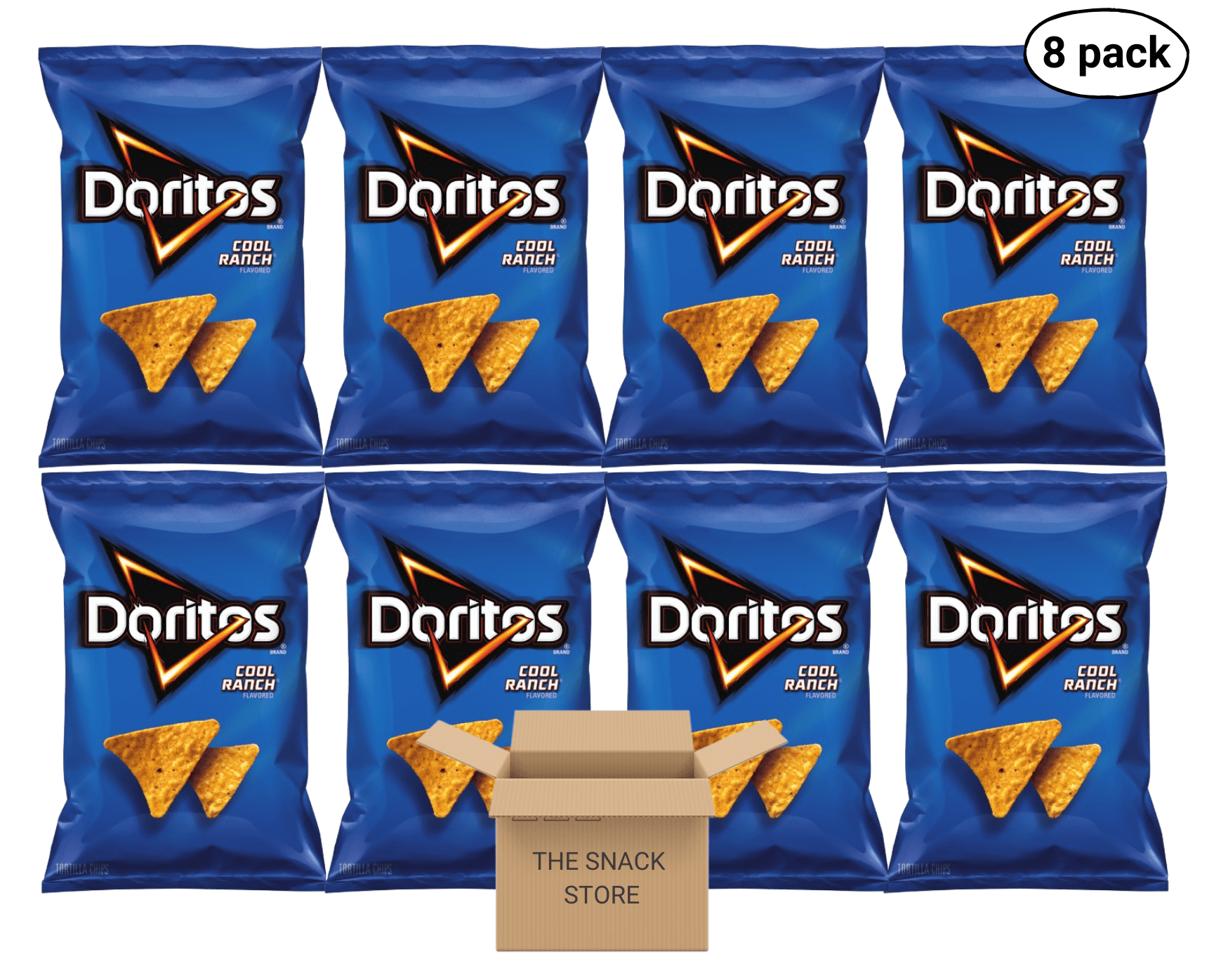 The Snack Store Doritos Cool Ranch 2.5 oz (Pack of 8)