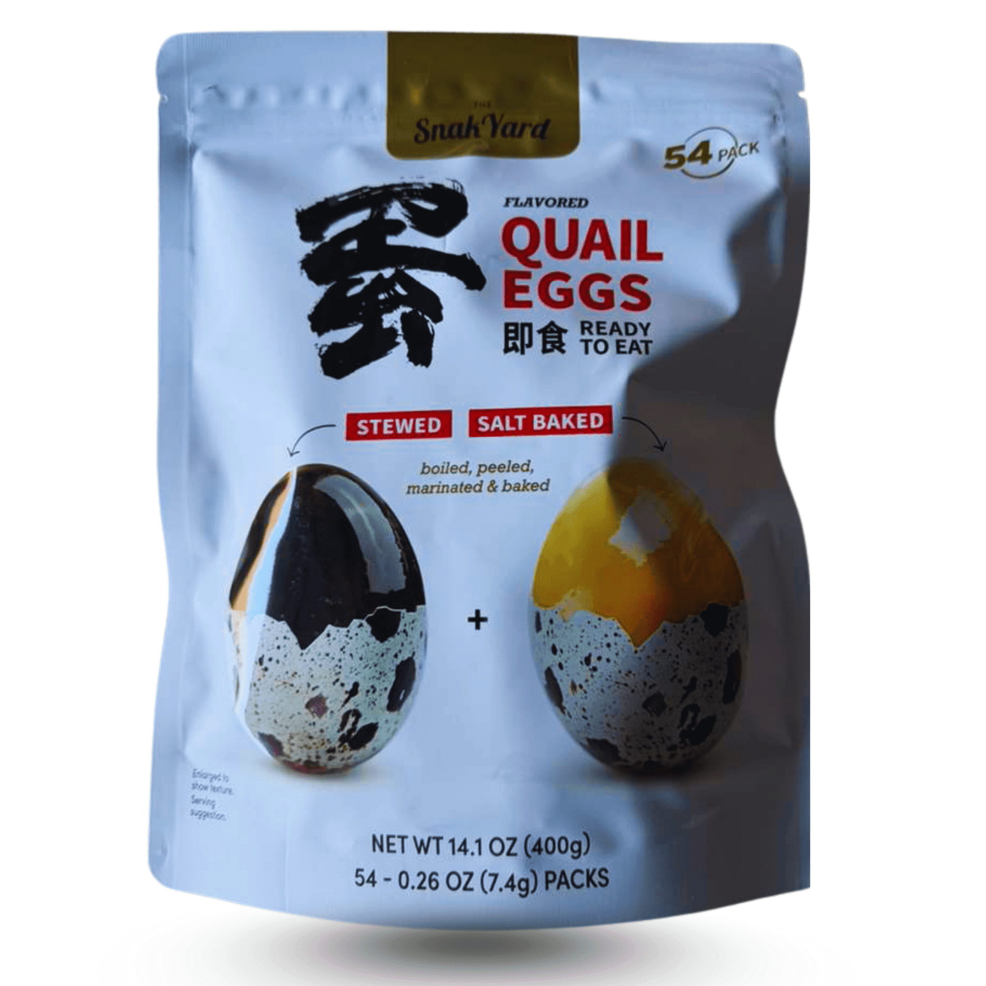 The SnakYard Flavored Quail Eggs, Stewed & Salt-Baked Mix, Ready to Eat, 54 ct (14.1 oz)