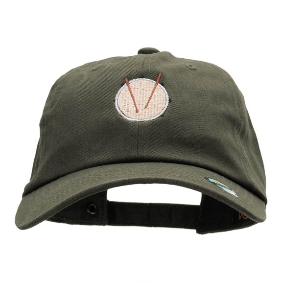 The Snare Drum Embroidered Washed Cap - Olive OSFM