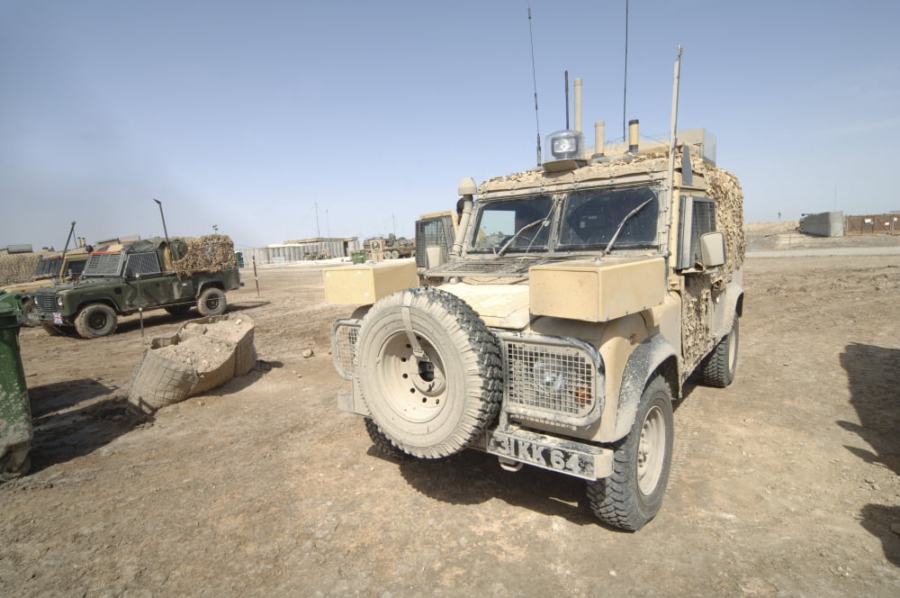 The Snatch Land Rover patrol vehicle used by the British Army Canvas Art - Andrew ChittockStocktrek Images (34 x 23)
