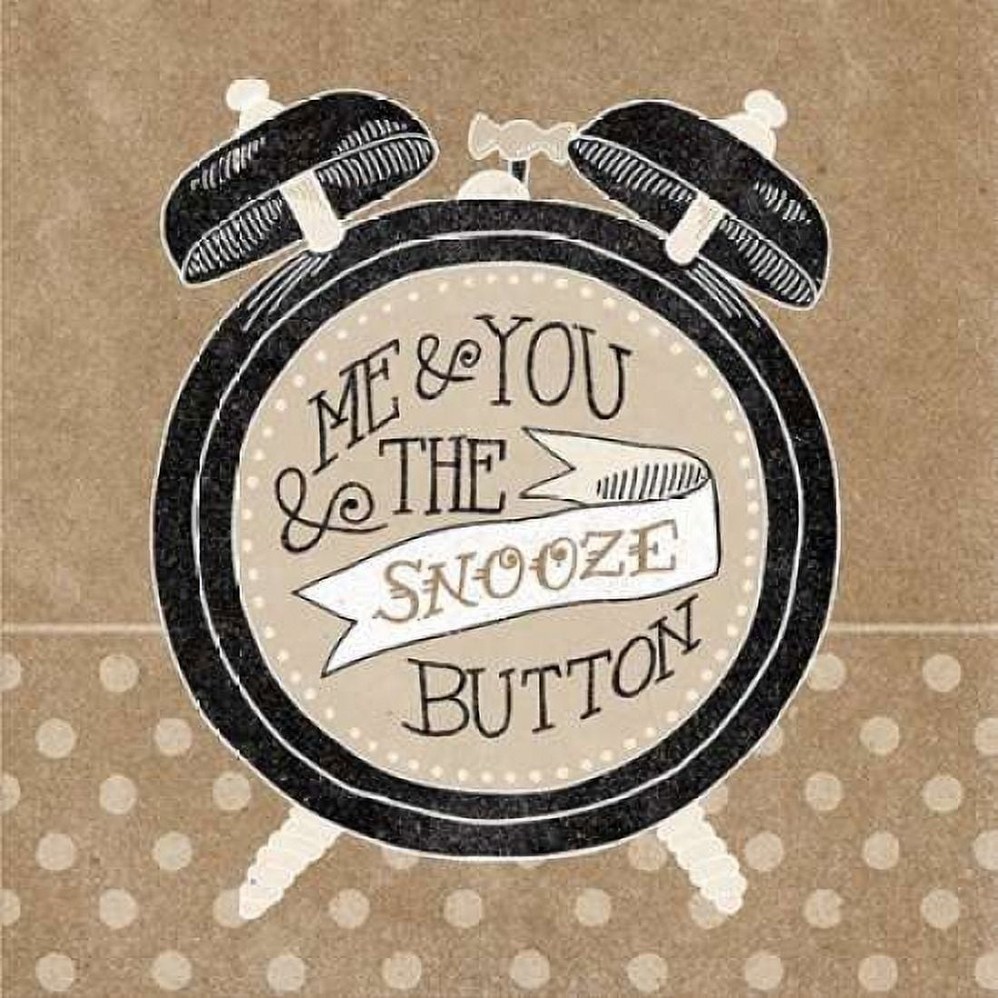 The Snooze Button Taupe Canvas Art - Mary Urban (24 x 24)