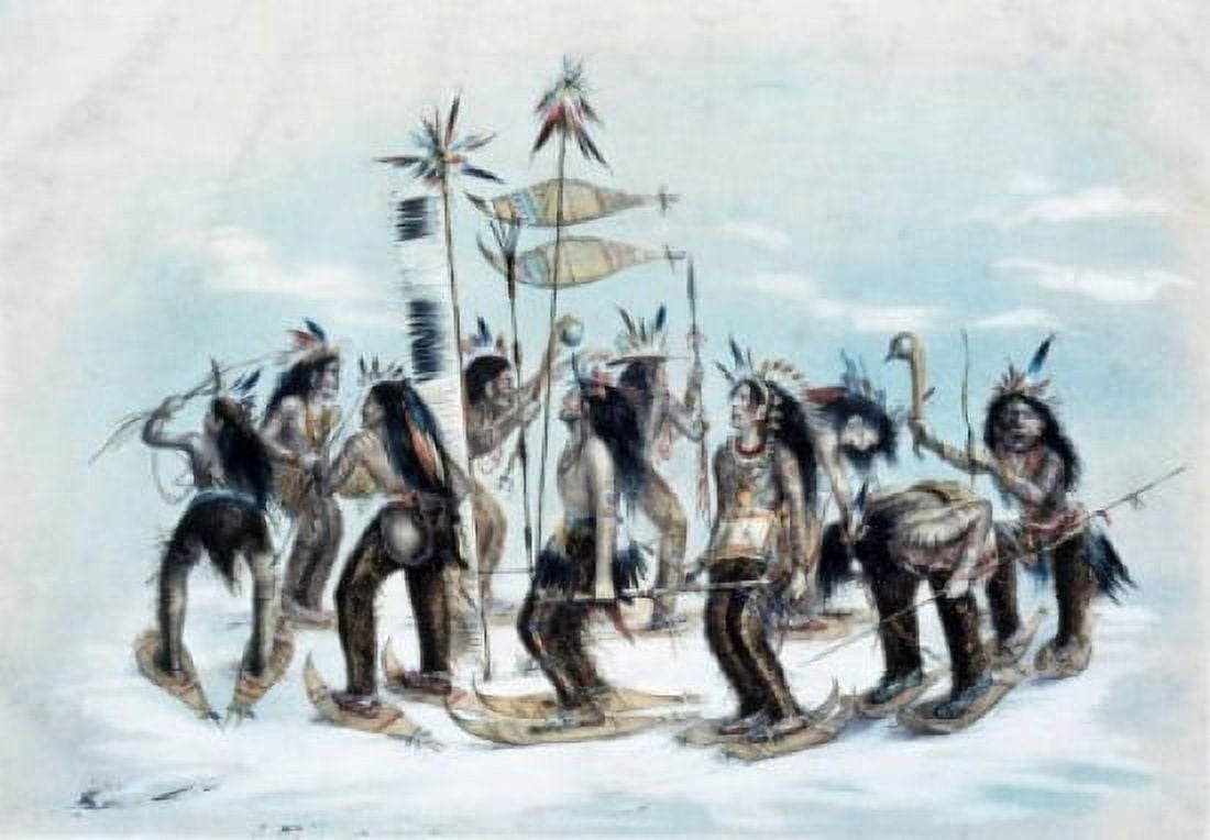 The Snow-Shoe Dance from Currier & Ives color lithograph (1834-1907) USA Washington DC Library of Congress Canvas Art - Currier & Ives (18 x 24)