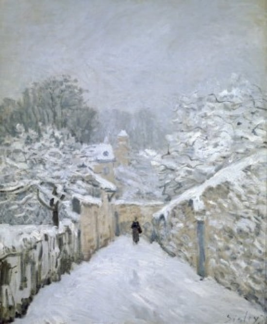 The Snow in Louveciennes (La Neige a Loueciennes) Alfred Sisley (1839-1899French) Musee d Orsay Paris Canvas Art - Alfred Sisley (24 x 36)
