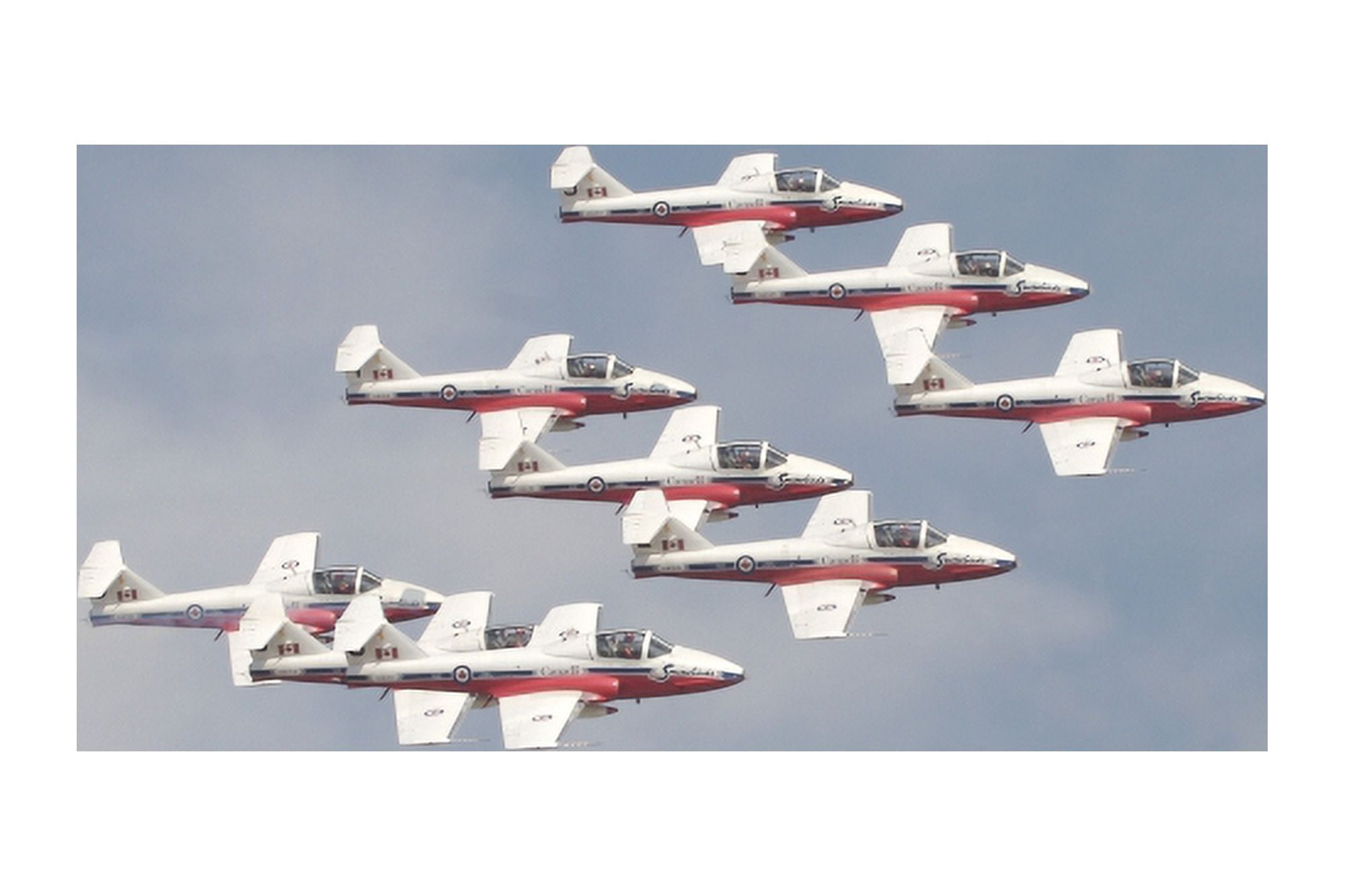 The Snowbirds 431 Air Demonstration Squadron of the Royal Canadian Air Force Canvas Art - Terry MooreStocktrek Images (18 x 12)