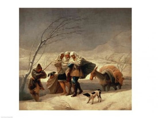 The Snowstorm 1786-87 Canvas Art - Francisco De Goya (24 x 18)