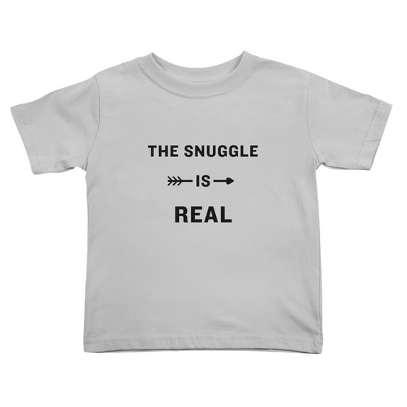 The Snuggle is Real Cute Toddler T-Shirts for Boys Girls (Gray, 4T)