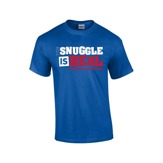 The Snuggle is Real Funny Adult Short Sleeve T-shirt-Royal-Small
