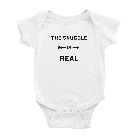 The Snuggle is Real Funny Baby Clothing Bodysuits Boy Girl