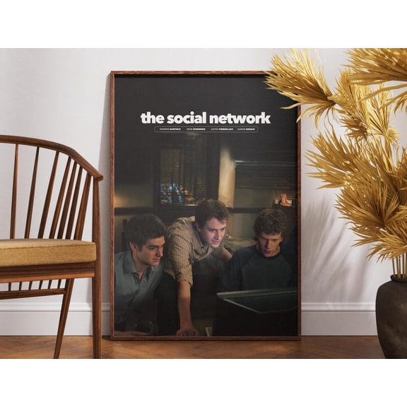 The Social Network Poster, Movie Wall Art, David Fincher Poster, Unframed Paper Poster 8x10in