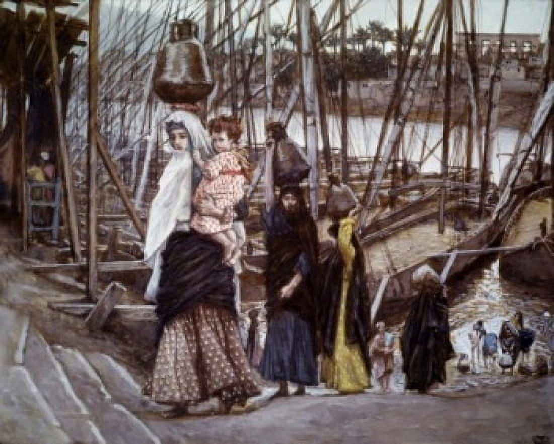 The Sojourn in Egypt James Tissot  (1836-1902 French) Canvas Art - James Tissot (18 x 24)