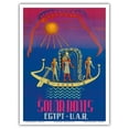 thumbnail image 1 of The Solar Boats - Egypt & U.A.R. (United Arab Republic) - Egyptian Sun God - Vintage Travel Poster c.1961 - Master Art Print (Unframed) 9in x 12in, 1 of 4