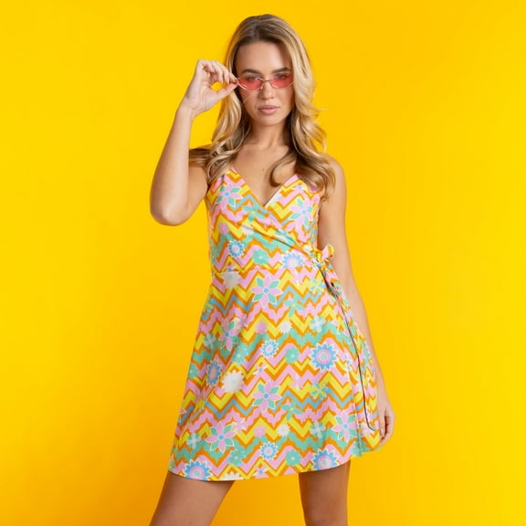 The Solar Flower - Shinesty Trippy Floral Strappy Dress  Large
