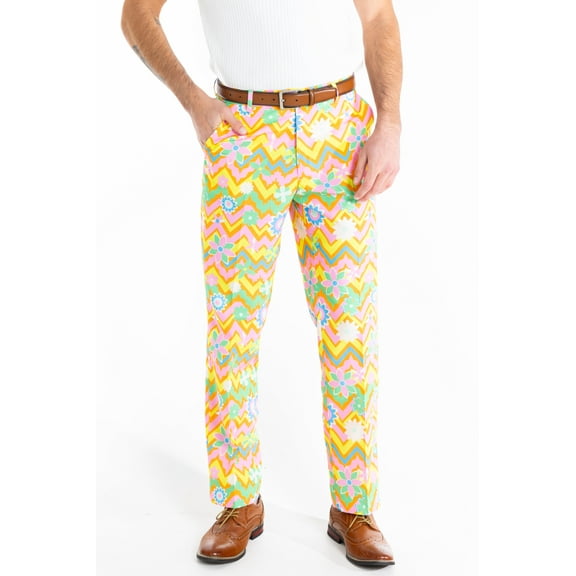 The Solar Flower - Shinesty Trippy Floral Suit Pants Waist 40