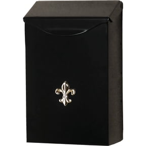 The Solar Group City Classic 6.3-in W x 9.8-in H Metal Black Wall Mount Mailbox