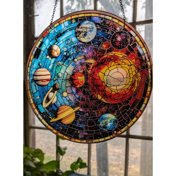 The Solar System Acrylic Suncatcher Outer Space Window Hanging Decor Science Astronomy Art Gift
