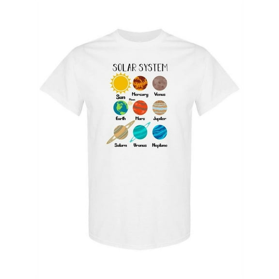 The Solar System Planets T-Shirt Women -SPIdeals Designs, Female 5X-Large