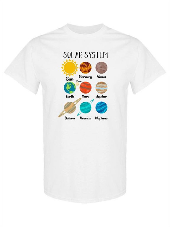 The Solar System Planets T-Shirt Women -SPIdeals Designs, Female 5X-Large