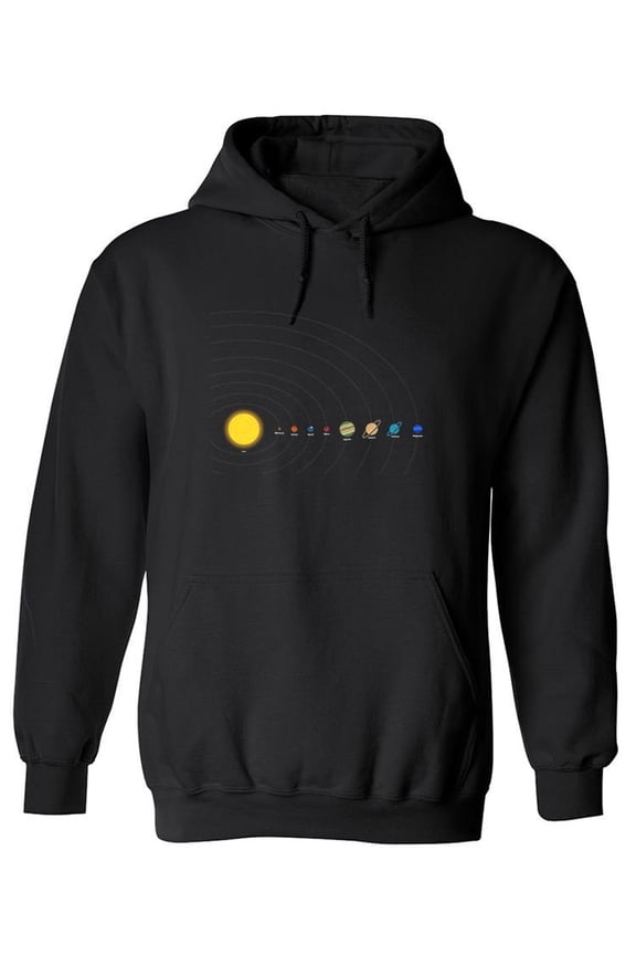 The Solar System With Orbits Hoodie Men -Image by Shutterstock, Male x-Large