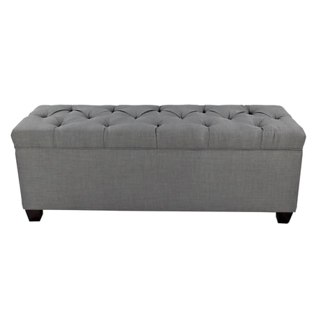 The Sole Secret Dark Grey Diamond Tufted Shoe Storage Bench Grey Large Large Storage,Made To Order