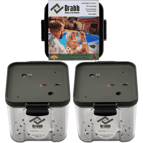 Drabb Discreet 2-Pack Wasp & Fly Traps