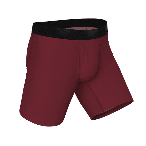 The Sommelier - Shinesty Burgundy Long Leg Ball Hammock Pouch Underwear With Fly  Medium