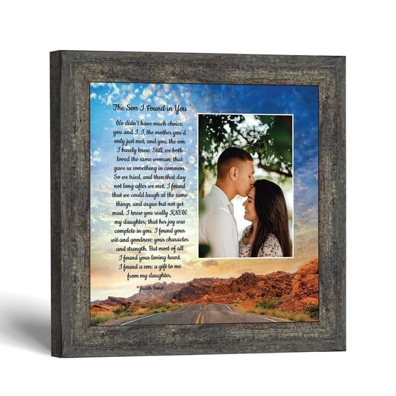 Father's Day Gift for Son in Law Picture Frame, Wedding Present