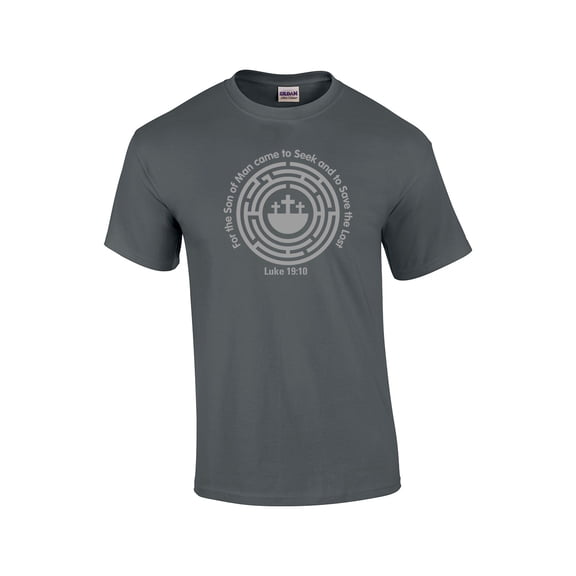 The Son of Man Came to Seek and to Save The Lost Luke 19:10 Christian Shirt-Charcoal-XL