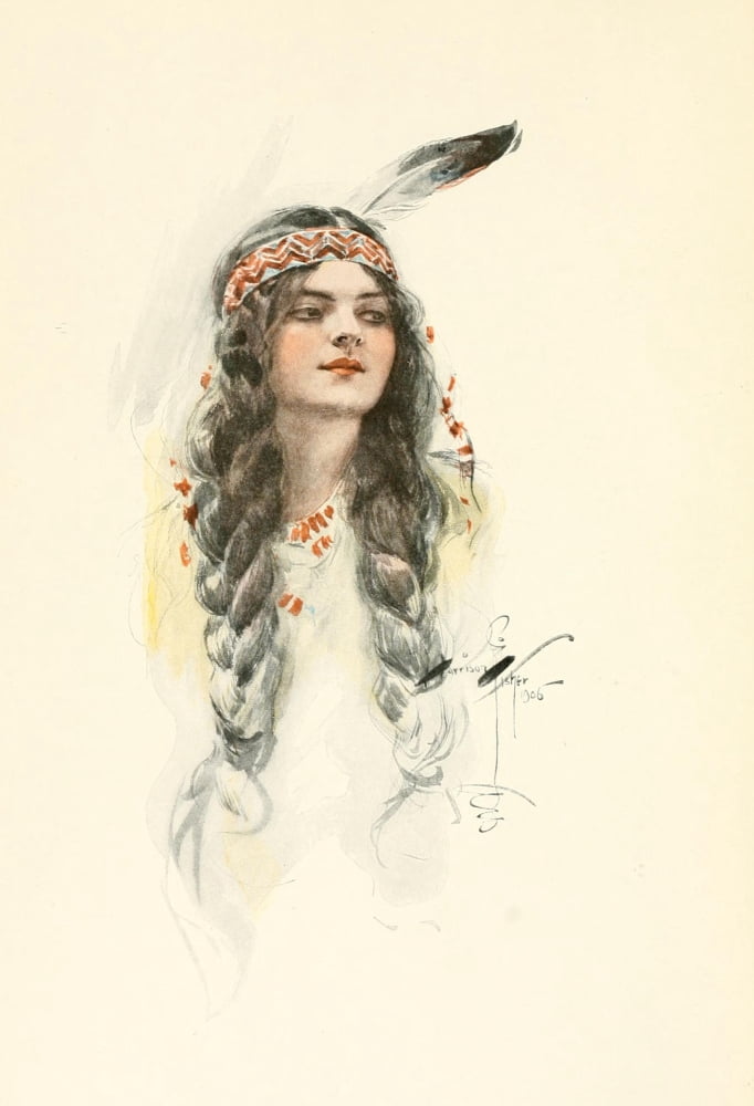 The Song of Hiawatha 1906 Minnehaha Canvas Art - Harrison Fisher (18 x 24)