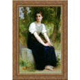 thumbnail image 1 of The Song of the Nightingale 24x16 Gold Ornate Wood Framed Canvas Art by William-Adolphe Bouguereau, 1 of 2