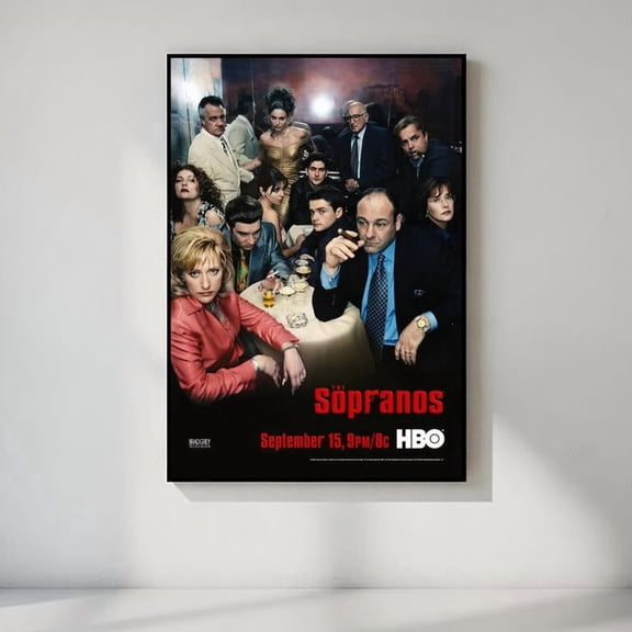 The Sopranos Poster Cast around the Table Poster Size 24''x36'' - The Golden Shop