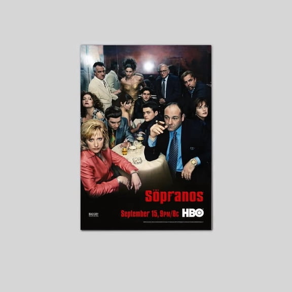The Sopranos Poster Cast around the Table Poster Size 24''x36'' The Golden Shop