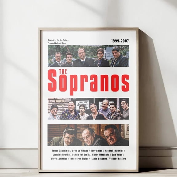 The Sopranos Retro Mafia TV Show Poster, 8x12 Poster Print