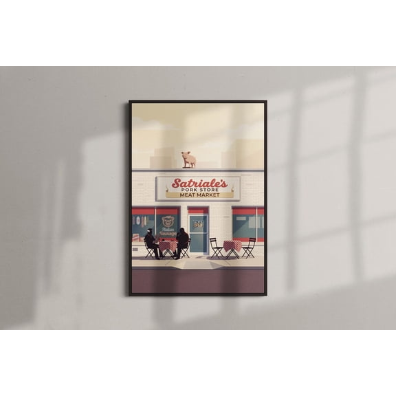 The Sopranos Series Print, Satriales Pork Store Scene Art, Unframed Paper Poster 8x10in