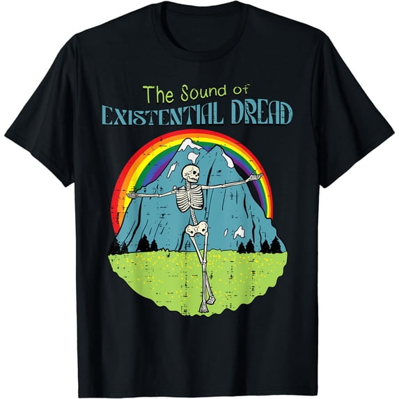 The Sound Of Existential Dread Skeleton Fun Retro Men Women T-Shirt