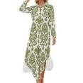 thumbnail image 1 of The Sound of Music The Von Trapp Curtain Drapes Pattern Design Long Sleeved Shirt Dress summer clothes women long dresses, 1 of 6