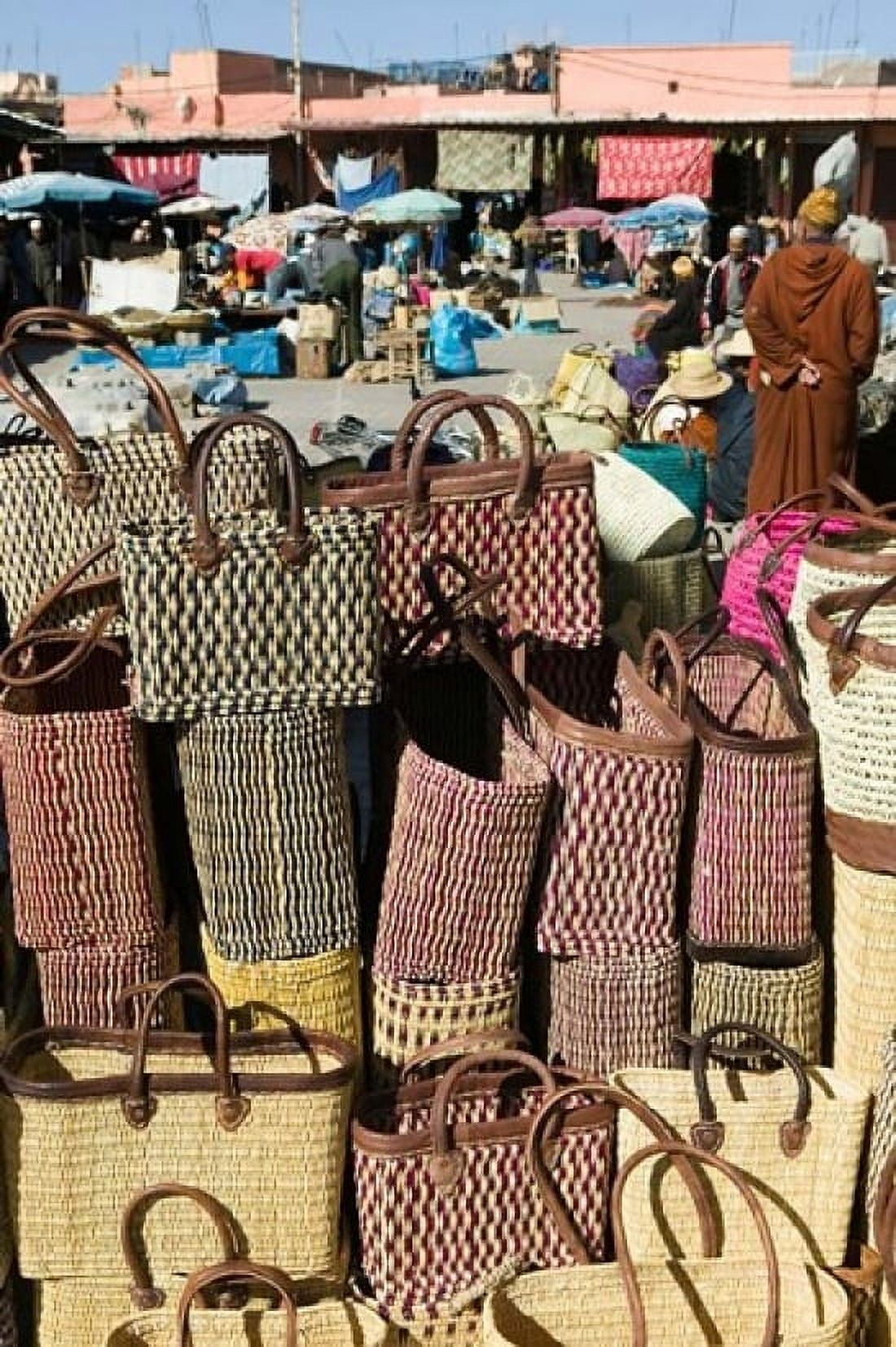 The Souqs of Marrakech Marrakech Morocco Canvas Art - Walter Bibikow DanitaDelimont (11 x 17)