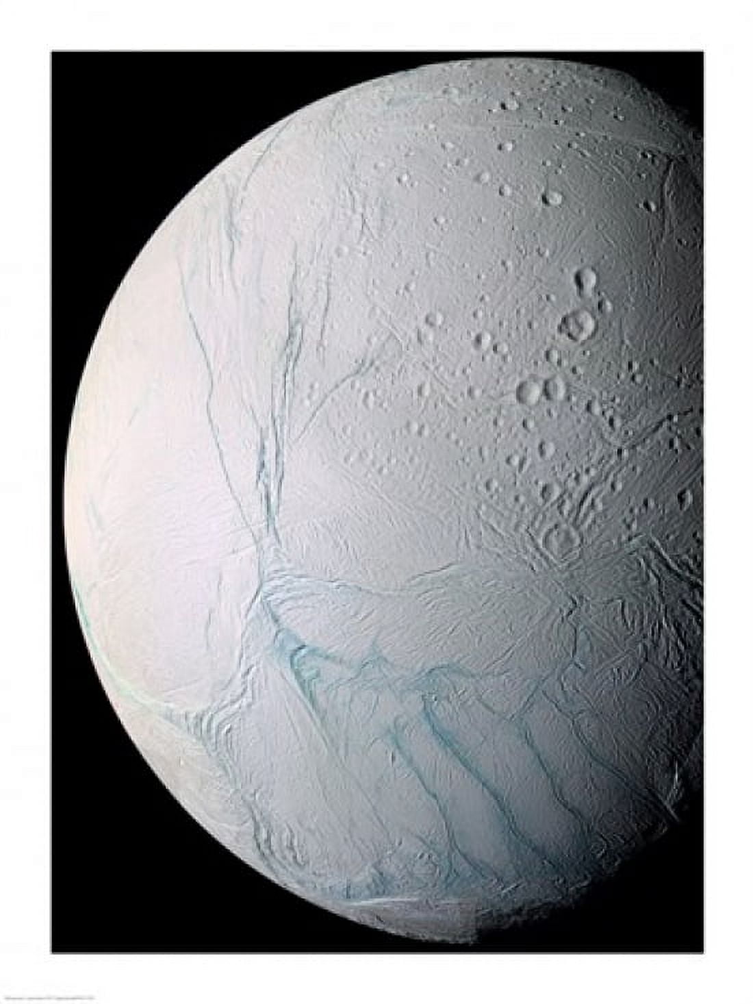 The South Pole of Saturns Moon Enceladus Canvas Art - (18 x 24)