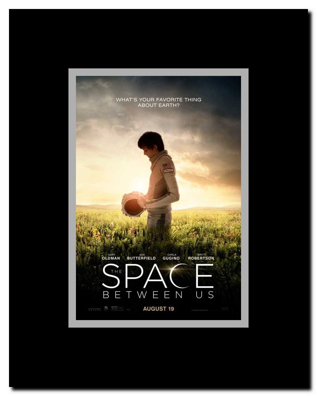The Space Between Us Framed Movie Poster