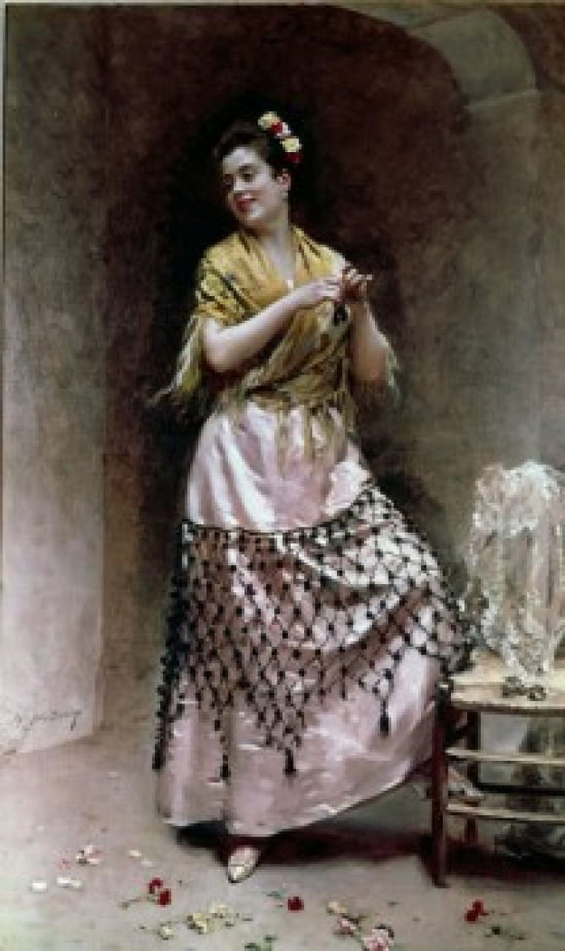The Spanish Dancer by Raimundo de Madrazo y Garreta (1841-1920) Canvas Art - Raimundo de Madrazo y Garreta (18 x 24)