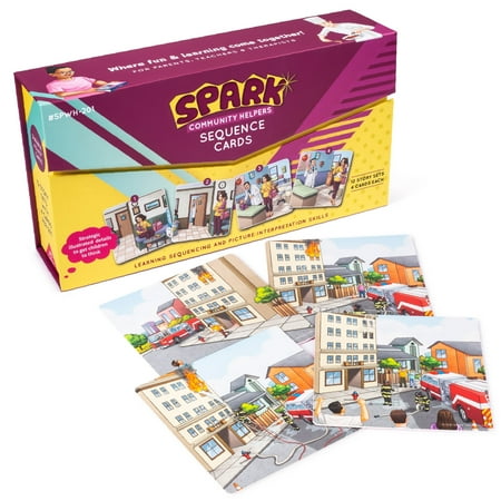 The Spark Innovations Preschool Languages Sequencing Cards Set of 48 Cards