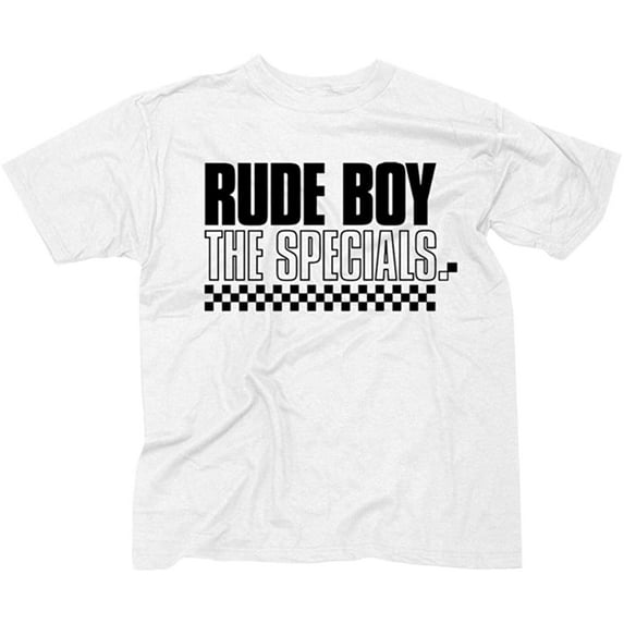 The Specials Men's Rude Boy Slim-Fit T-Shirt White X-Large | Licensed Control Industry Merchandise