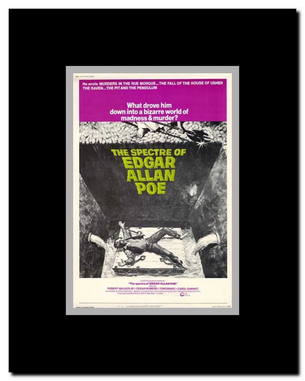 The Spectre of Edgar Allen Poe Framed Movie Poster