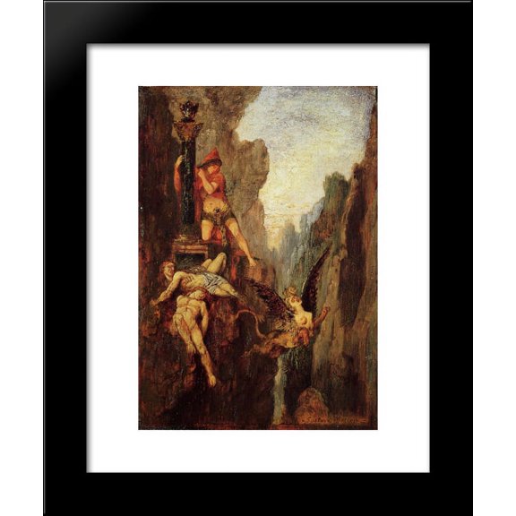 The Sphinx Defeated 20x24 Framed Art Print by Moreau, Gustave